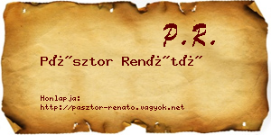 Pásztor Renátó névjegykártya