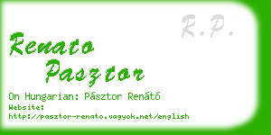 renato pasztor business card