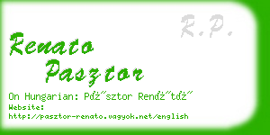 renato pasztor business card